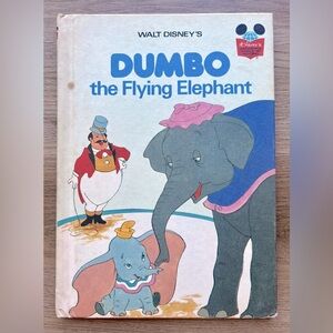 Vintage Walt Disney’s Book Club Edition DUMBO the Flying Elephant Book, 1978